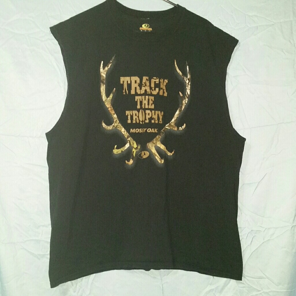 Mossy Oak 2xl Black Camo Sleeveless T-shirt